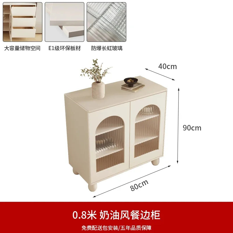 Cream Wind Cute Living Room Cabinets Small Apartment Minimalist Beauty Storage Cabinet Nordic Kawaii Vitrina Home Furniture