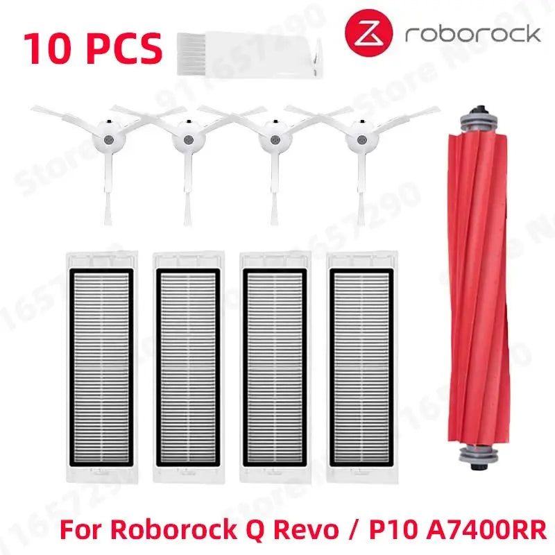 Roborock Q Revo / P10 A7400RR Spare Parts Main Side Brush Hepa Filter Mop Cloths Dust Bag Robot Vacuums Cleaner Accessories
