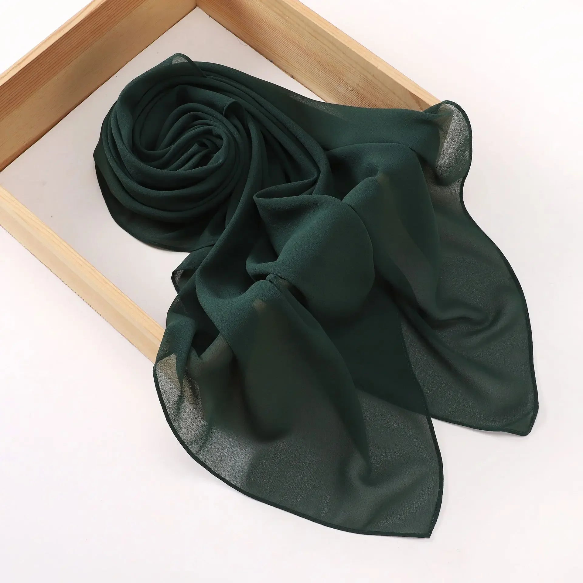 110*110CM Square Chiffon Hijab Solid Color Headscarf for Women Muslim Shawls Head Wrap Bandanas Headband Kerchief Turbante Mujer