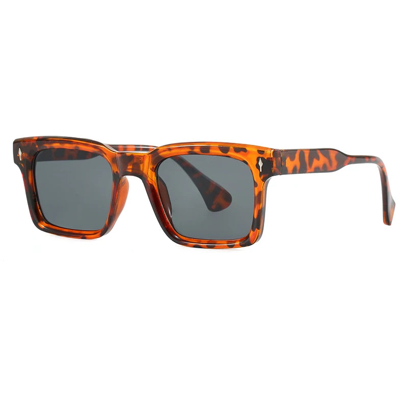Colorful Square Sunglasses Women Men Vintage Trend Brand Shades Commute Driving Sun Glasses Lady Man UV400 Protective Glasses