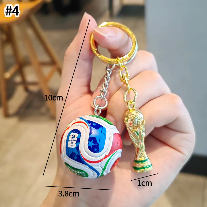 Football Keychain 2026 USA Canada Mexico Sports Pendant Soccer Match Souvenir Accessories Fan Lover Gift Bag Hanging Decoration