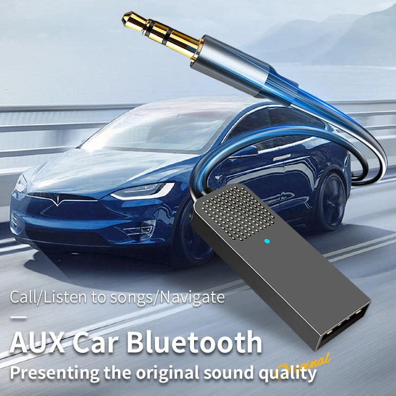 Bluetooth 5.5 Car Kit AUX Audio Receiver USB To 3.5mm Hifi Stereo Music Navigation Handsfree With Mic Wireless Adapter Transmit - Free Item
