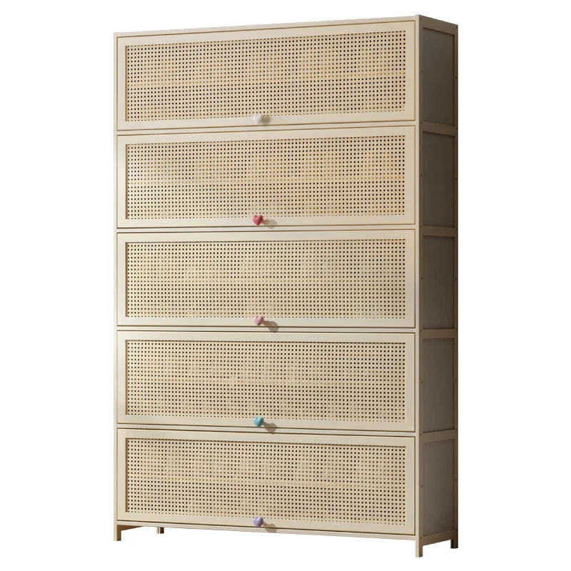 Cream-style Shoe Cabinets Creative Slit Storage Multi-layered Shoe Cabinets Simple Living Room Furniture La Combinaison YSXG