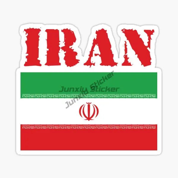 IRAN National Flag Car Sticker for Badge Bicycle Van Laptop Motorcycle Wall Car Window Glass Off-road Decal Customizable