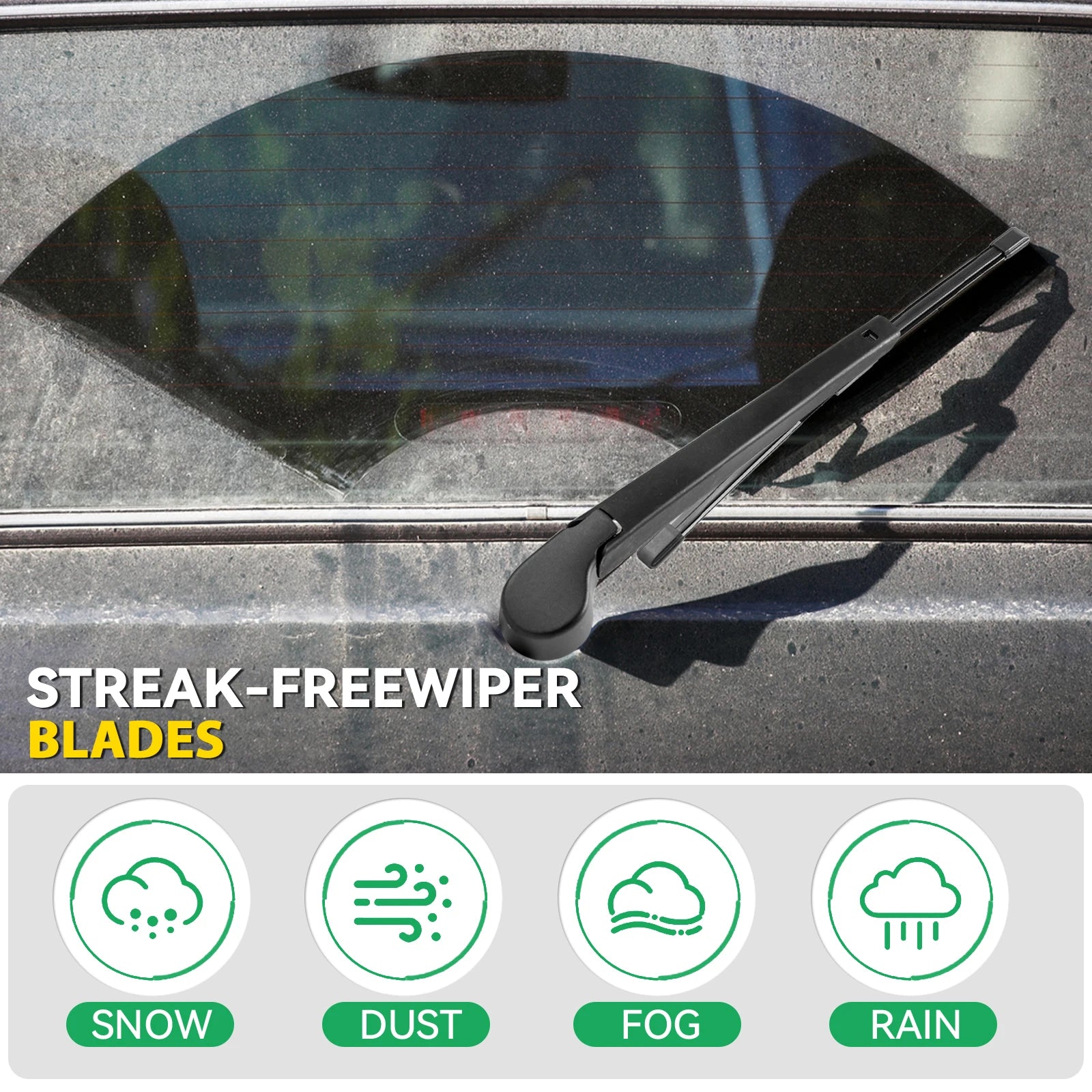12" Wiper 11A955427A9B9 Rear Windshield Wiper Blade For VW ID.3 Skoda Enyaq Cupra Born Car Clean Window Windscreen Rain Brush