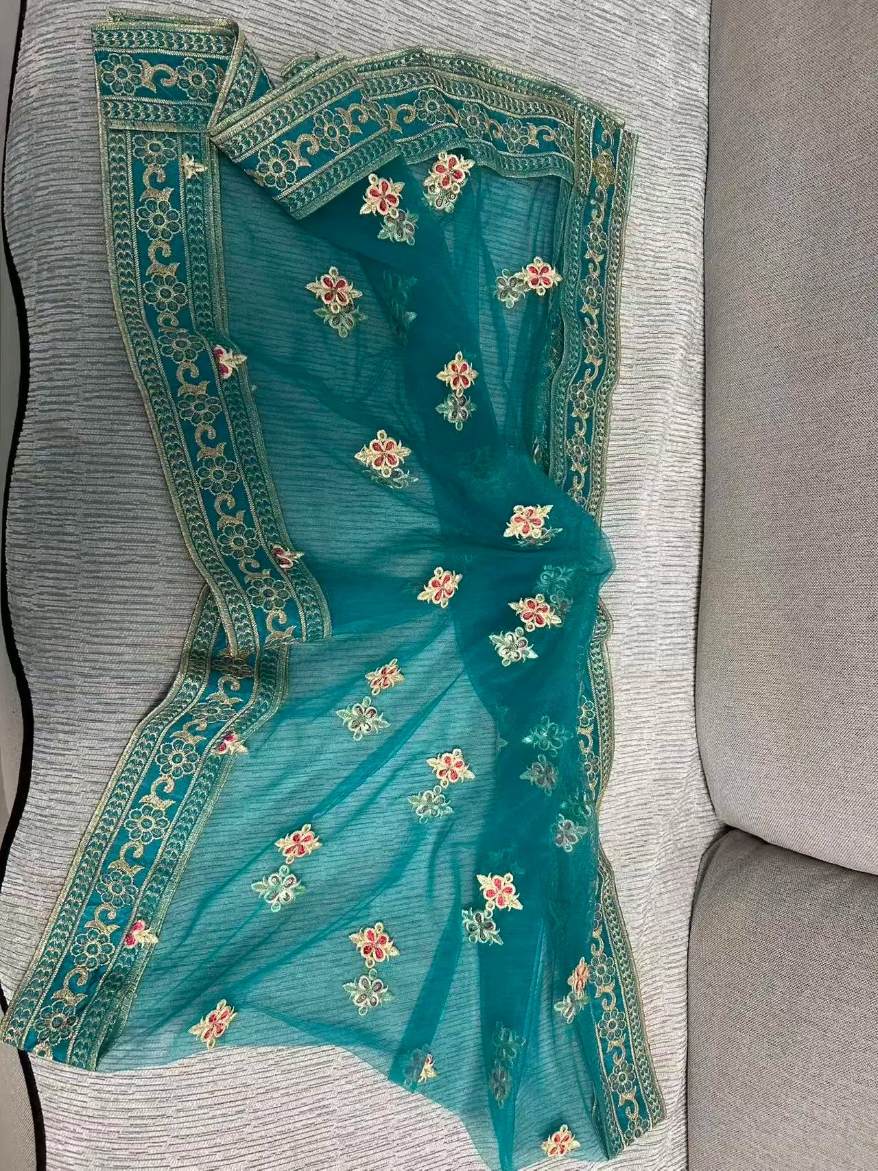 Indian Women's Dance Costume Sari Top Big Skirt