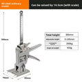 Cabinet door installation aids, door and window installation artifacts, furniture ceiling height devices