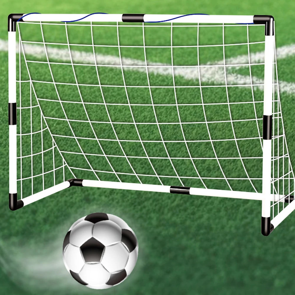 Football Goal Sports  with Pump & Ball Foldable Football Goal Post Weather Resistant Portable Soccer Goal for Kids Children