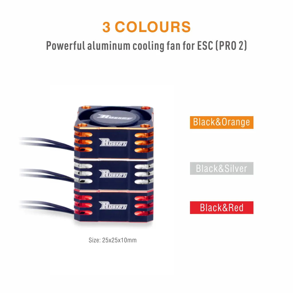 Rocket RC Fan 25mm 30mm 35mm 40mm 50mm SURPASS HOBBY Heat Dissipation Cooling Fan for For 1/10 1/8 Brushless Motor RC Car Part.