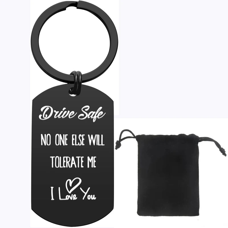 Valentine's Day Gifts for Him Men - Drive Safe Keychain Boyfriend Gifts Boyfriend Husband Gifts from Girlfriend Wife