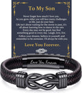 Gifts For Men Knot Bracelet Christmas Gift Birthday Gift for Dad Man Son Husband Leather Bracelet Valentine's Day Birthday Gifts