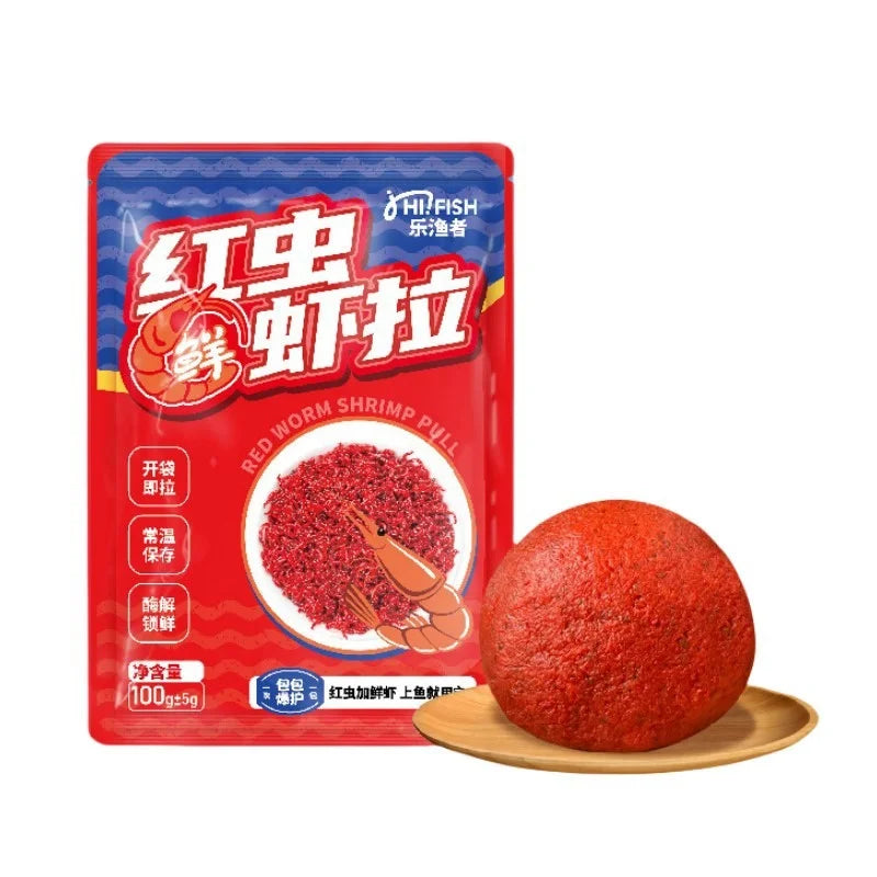 100g Krill Red Worm Fishing Baits Strong Fishy Smell Carp Fishing Bait Freshwater Fish Lure Red Worm Fresh Shrimp Powder Bait - - Free Items Weekend.