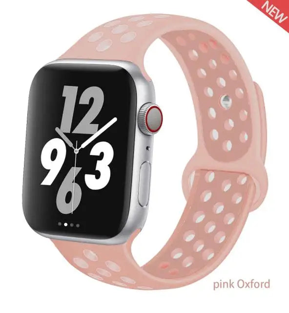 Silicone Strap For Apple Watch Band 45mm 44mm 40mm 49mm 41mm 38mm 42mm Sport bracelet iWatch Ultra 2 Series 9 8 7 6 se for nike