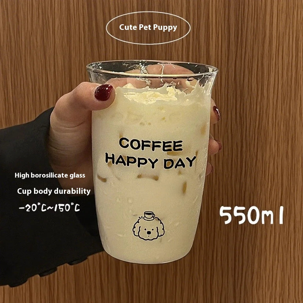 Gianxi High Borosilicate Glass Cup For Household Use Heat-Resistant Water Cup High Aesthetic Coffee Cup