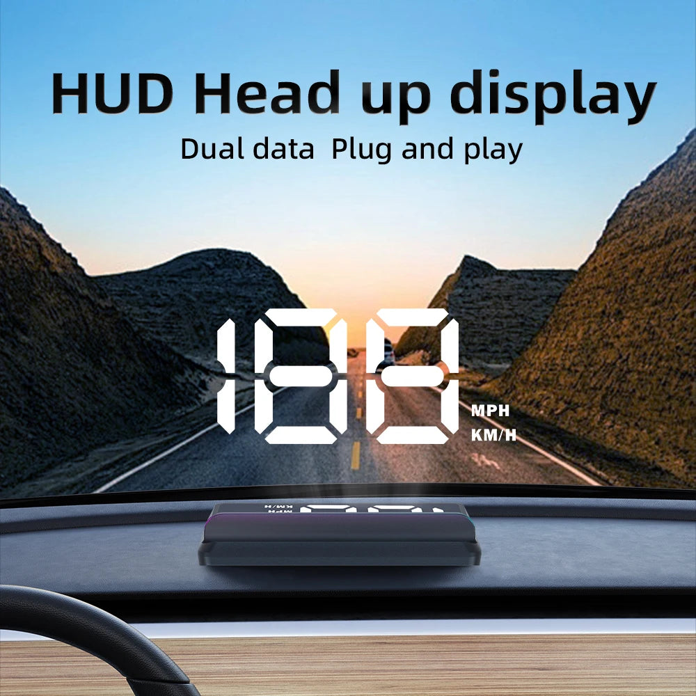 GPS Head-Up Display Auto Electronics HUD Projector Digital Display for All Car Speedometer Accessories KMH/MPH Car Accessories
