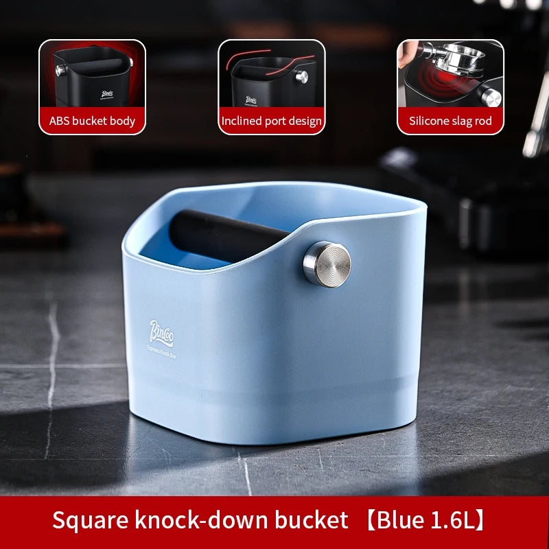 BINCOO 1.6L Increase Espresso Knock Box, Stainless Steel Coffee Grounds Container,Espresso Knock Bin for Home Barista Commercial