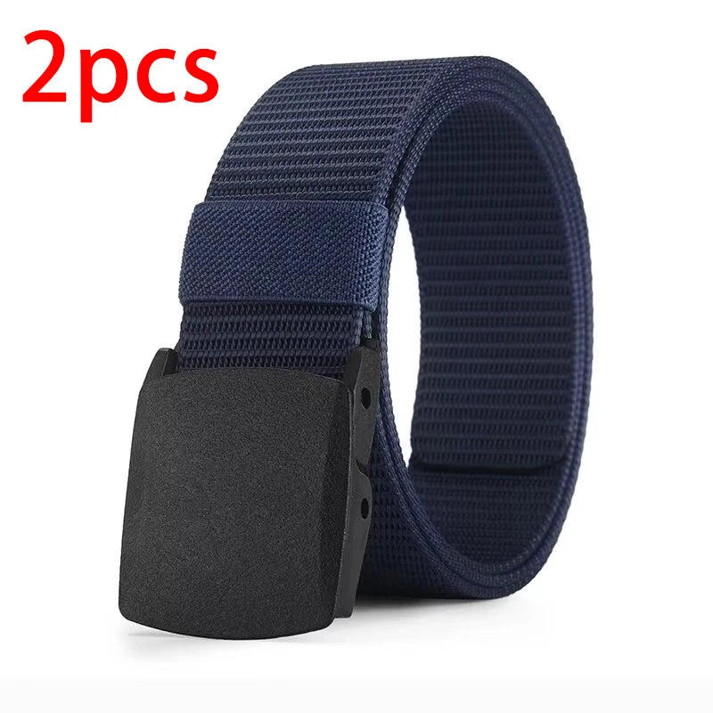 Men's Belt Outdoor Casual Canvas Belt Metal Free Training Nylon Tactical Belt With Pants Jeans Belt Sports Belts For Men Women - Free Item
