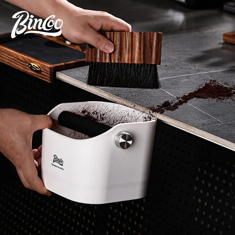 BINCOO 1.6L Increase Espresso Knock Box, Stainless Steel Coffee Grounds Container,Espresso Knock Bin for Home Barista Commercial