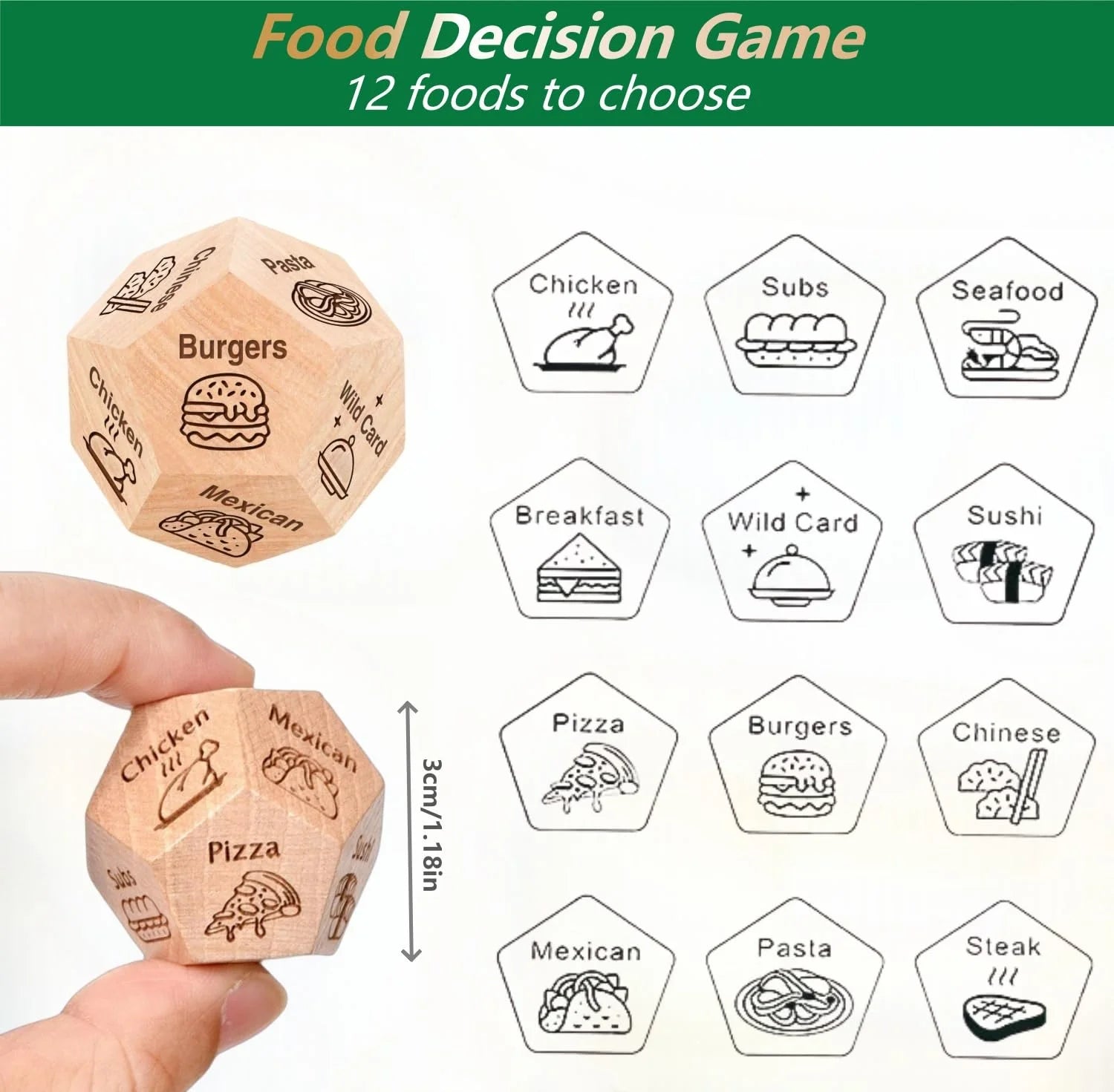 Valentines Day Gifts for Him Her,Date Night Food Decision Dice,Funny Couples Gifts for Boyfriend Girlfriend Anniversary Birthday