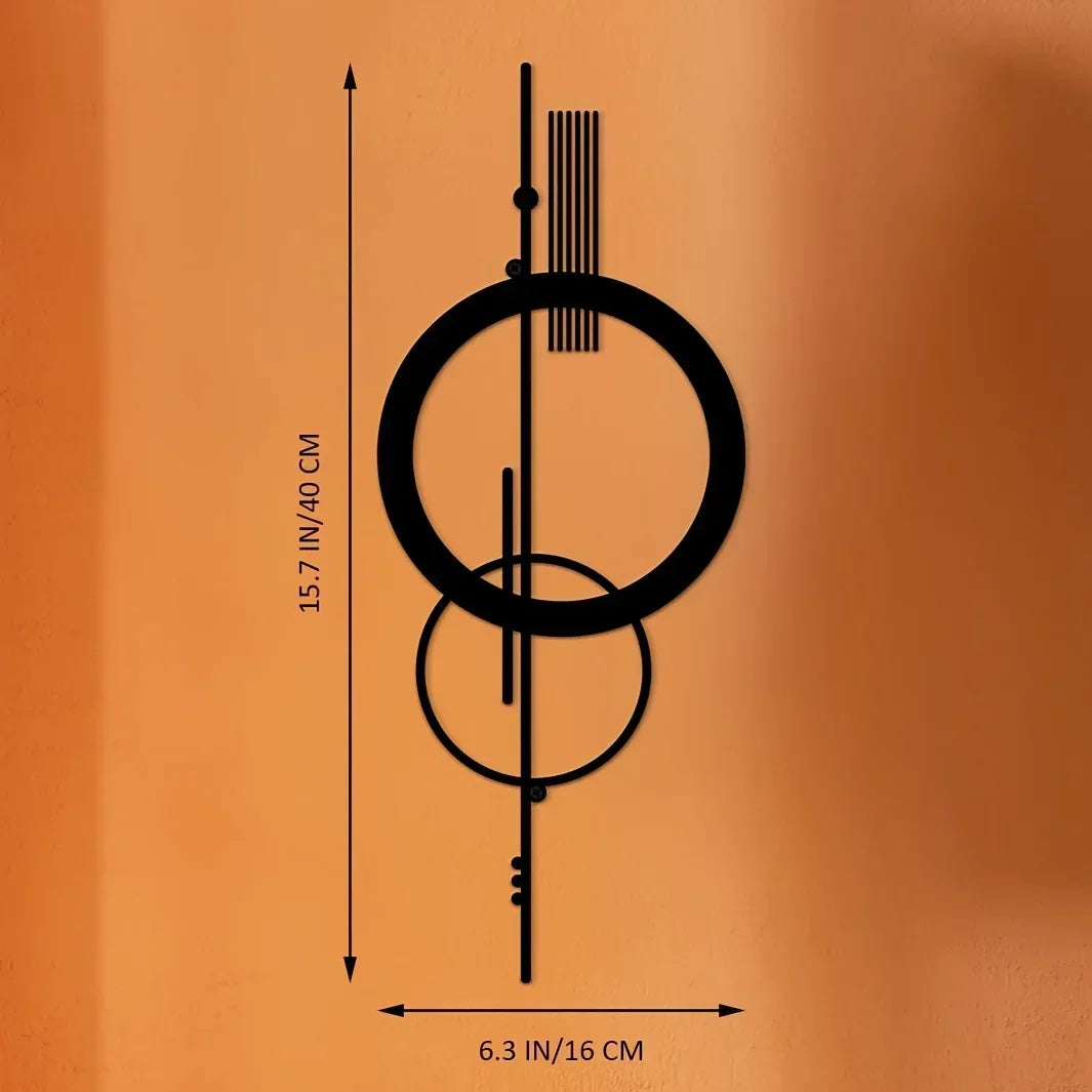 Minimalist Wall Decor: Metal Geometric Hanging" Bring a touch of modernity to your home.