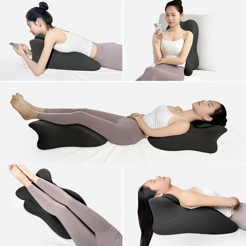Bed Lie Prone Sleeping Pillow Memory Foam Varicose Cushion Ergonomics Waist Support Cervical Traction Pillows Body Relaxation