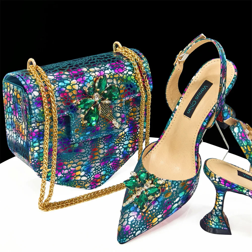 Italian Fuchsia Shoes And Bag Sets HDF1-7. Ships from USA.