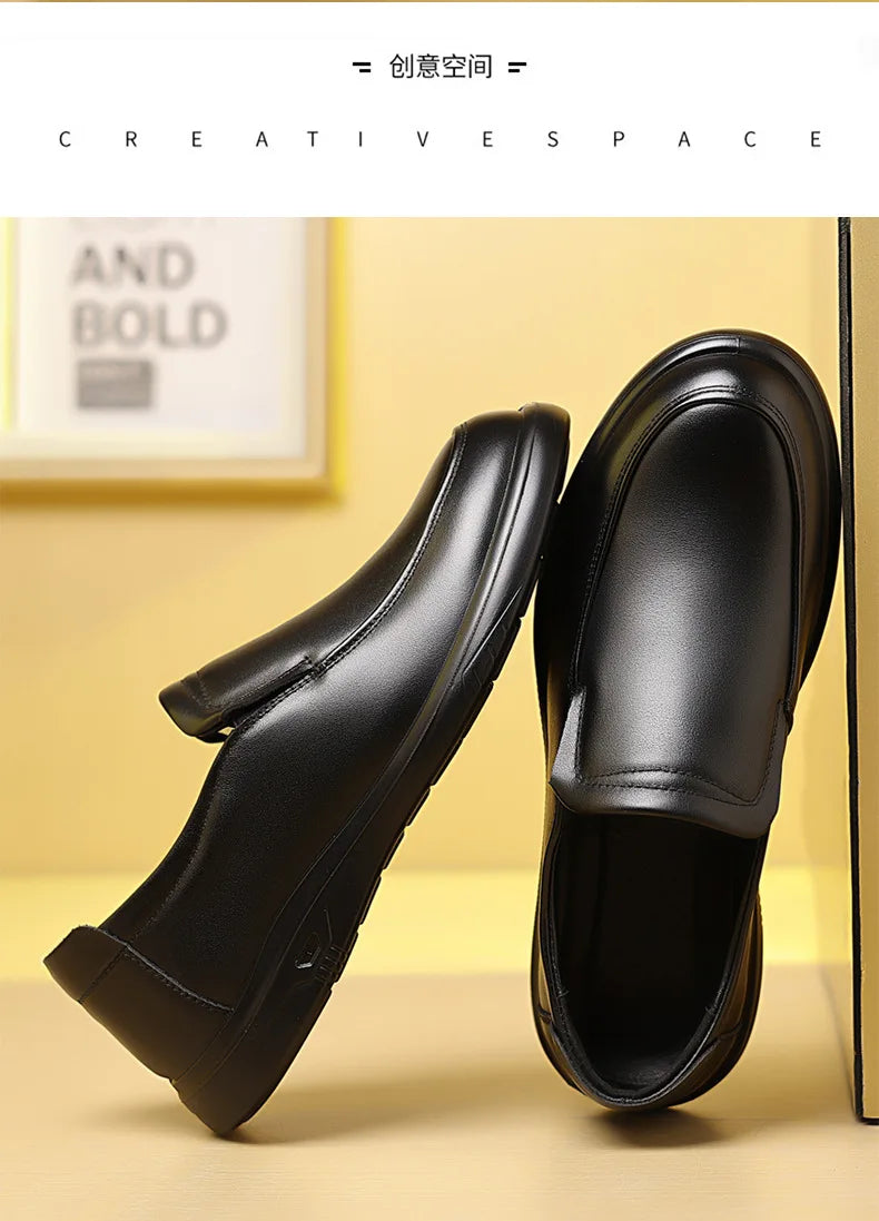 New Designer Solid Color Dress Shoes for Men Spring Autumn Fashion Leather Shoes Man Soft Sole Business Casual Shoe Male