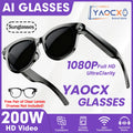 AI Smart Glasses 2026 with 200W HD Camera, 1080P Translation, AI Voice Assistant, Music Playback & LED Flashlight for Men and Women - Free Item Weekend (50% off).