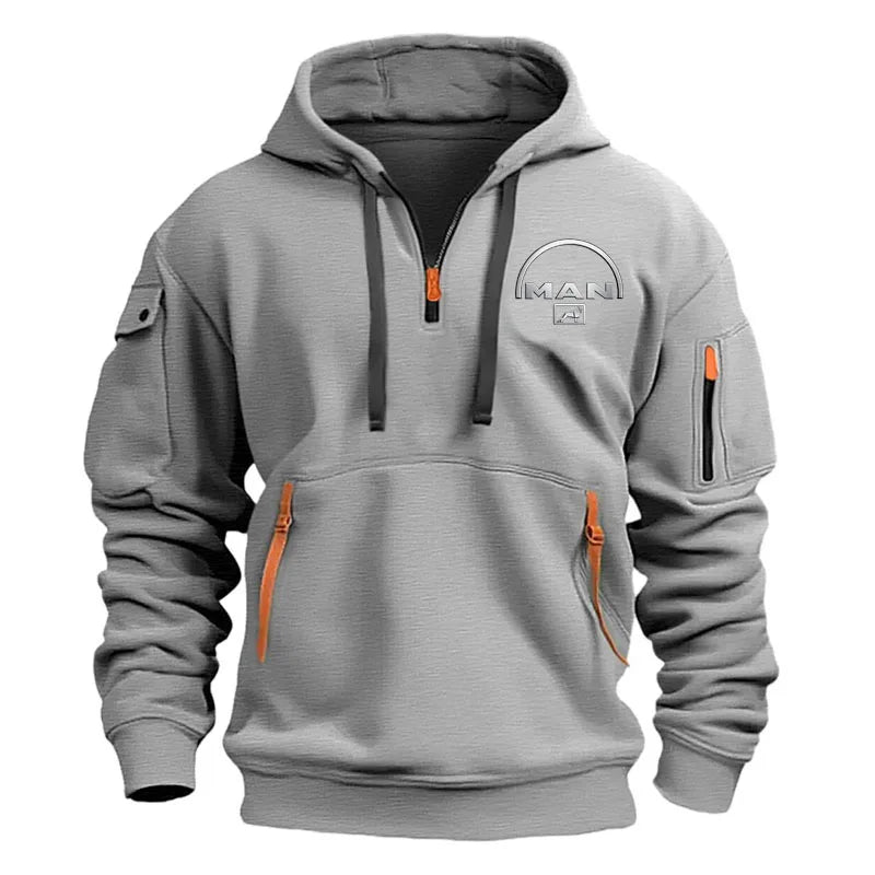 Half zipper Men's Hoodie Sweatshirts Printing New Spring Pullover Sports Top Male Hip-hop street oversized hoodies