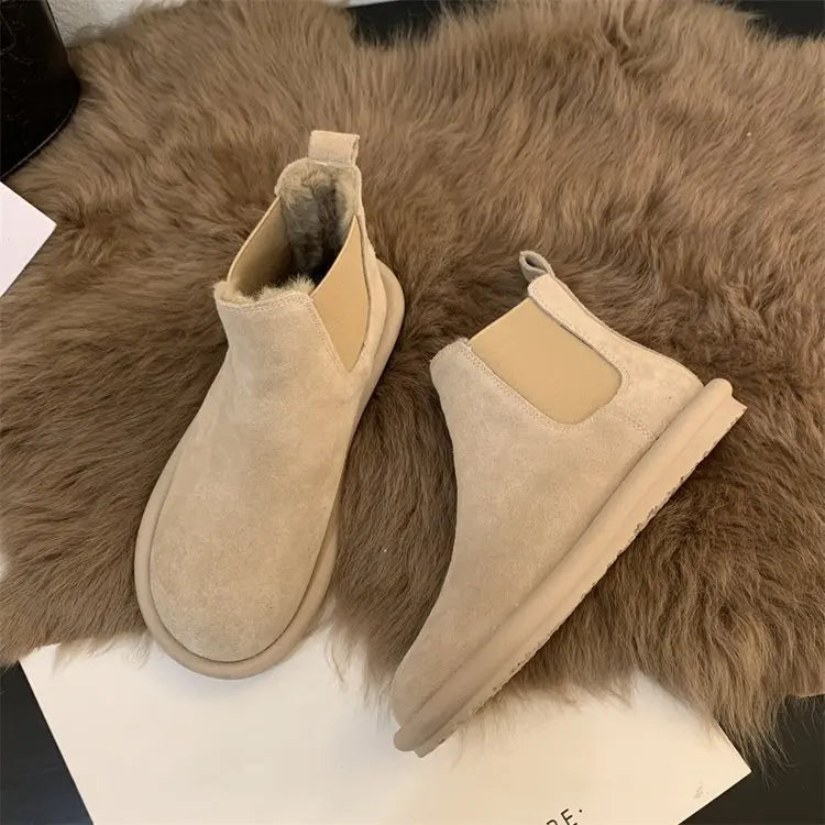Snow Boots for Women 2025 New Autumn and Winter Popular Warm Cotton Shoes Fleece-Lined Thickeneded Boots Casual Short Botines