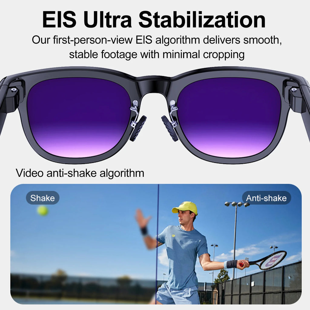 Smart AI Glasses 800W HD Camera Photo Video Record Voice Assistant Translation Waterproof Chat GPT Music Bluetooth Smart Glasses