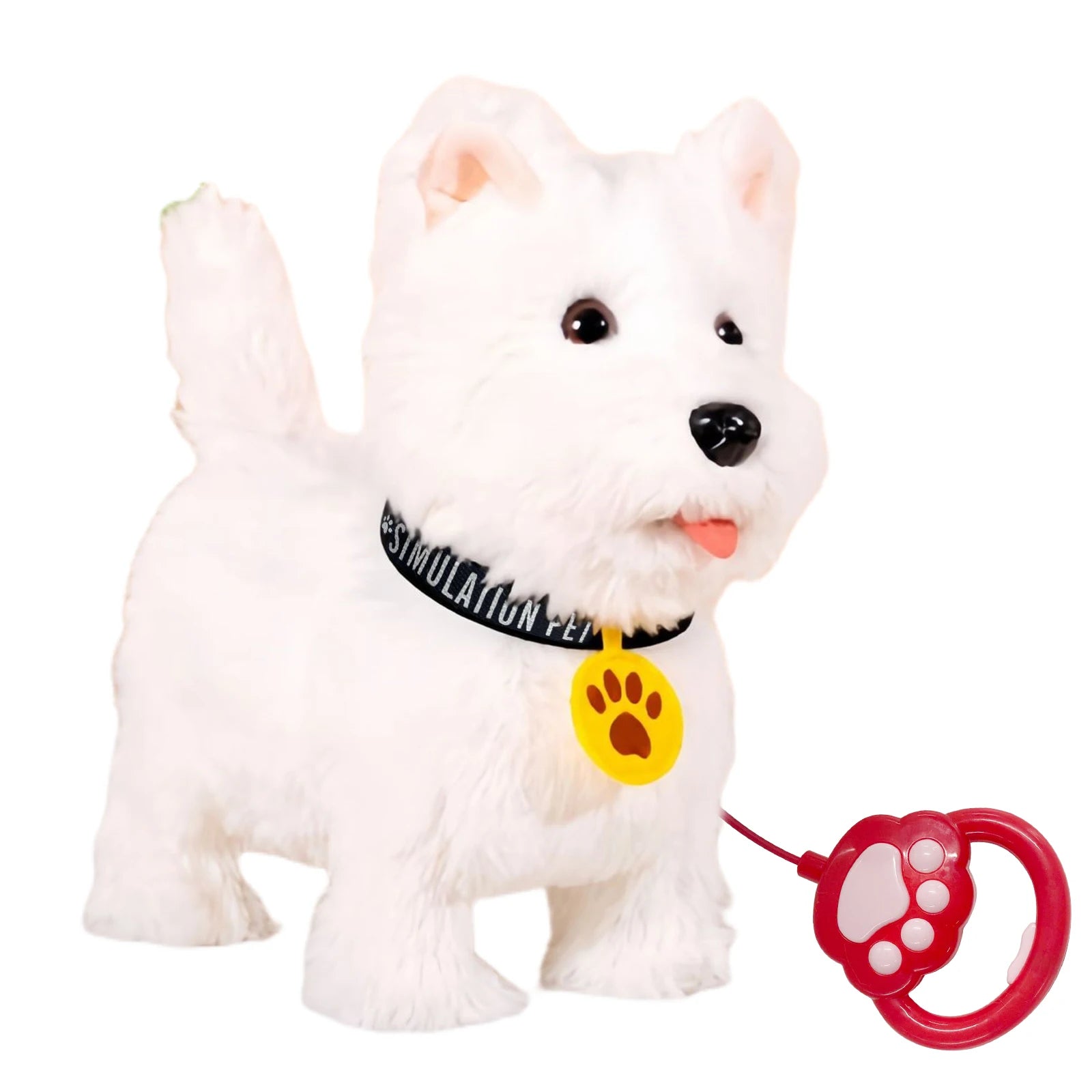 Cute Realistic Interactive Puppy Pet Dog Barking Walking & Tail Wagging Robot Dog Toy Present Pet Gifts for 3+ Year Boys Girls