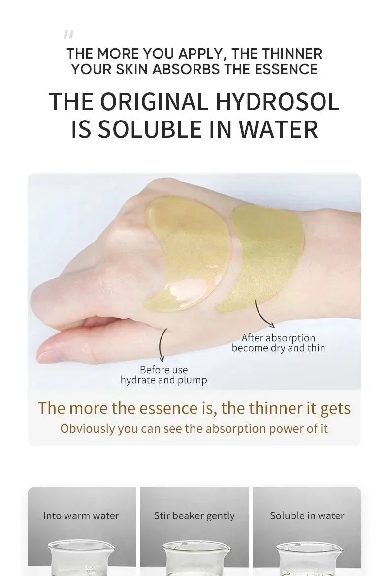 60 Pieces/Box Gold and Avocado Eye Mask to Reduce Fine Lines and Dark Circles, Eye Care