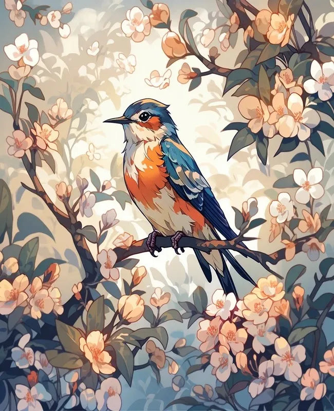 Painting Paints By Numbers Artistic bird illustration Wall Art Crafts Supplies Adults Handmade Paint Kit Canvas Picture
