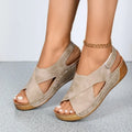 Ladies Shoes 2025 Summer Outdoor Casual Women's Sandals Open Toe Plus Size Daily Light Comfortable Beach Platform Wedge Sandals