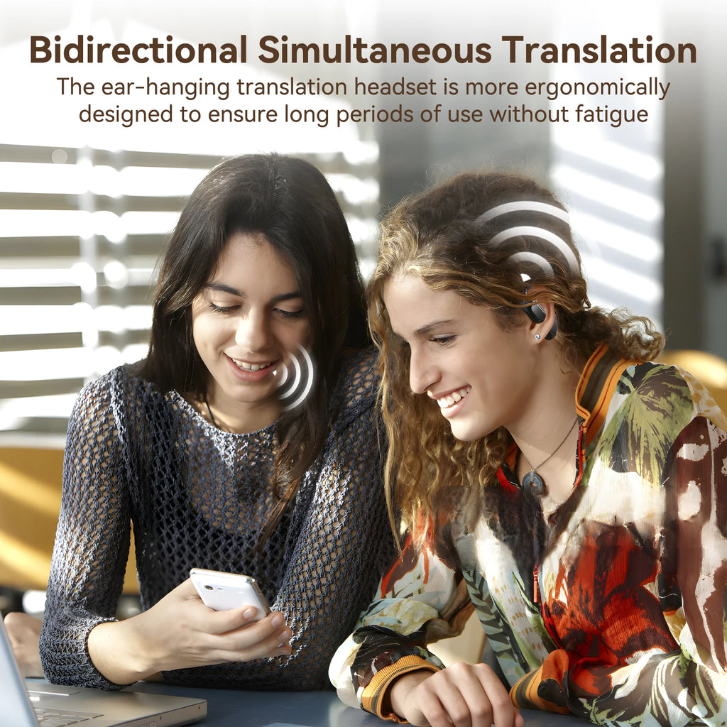 Translation Earbuds Real Time, 150 Languages  AI Translator Earbuds,Headset Interpretive Device for Business, Travel, Study