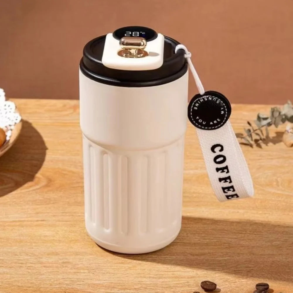 450ML Thermal Water Bottle Portable Creative Outdoor Insulated Mug Large Capacity Digital Coffee Thermos Cup Kitchen Supplies - - Free Items Weekend.