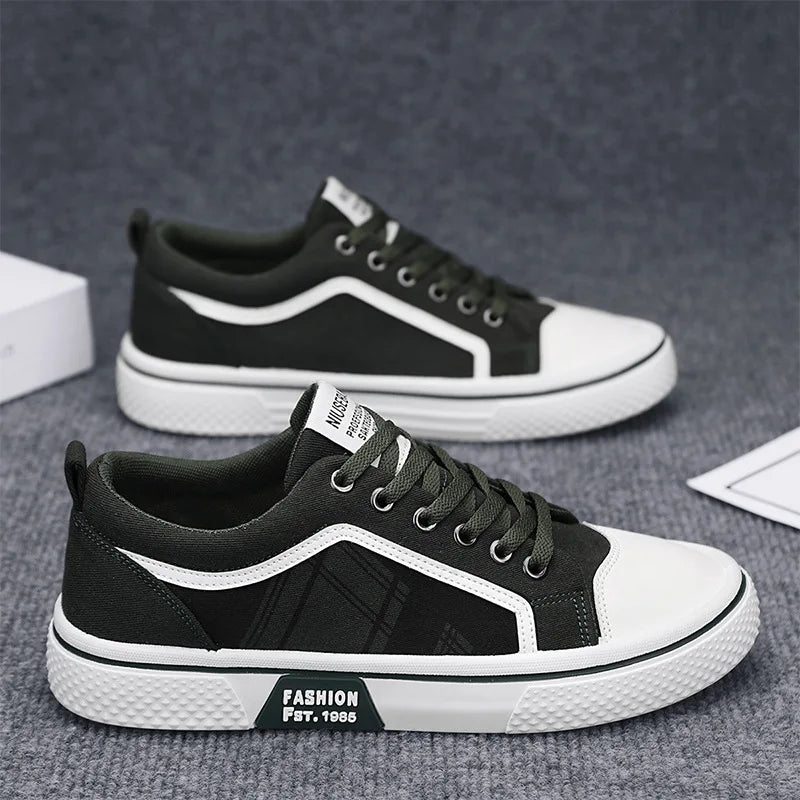 Men's Low-Top Canvas Shoes Spring Summer Breathable Casual Student Fashion Versatile Summer Leisure Board Shoes