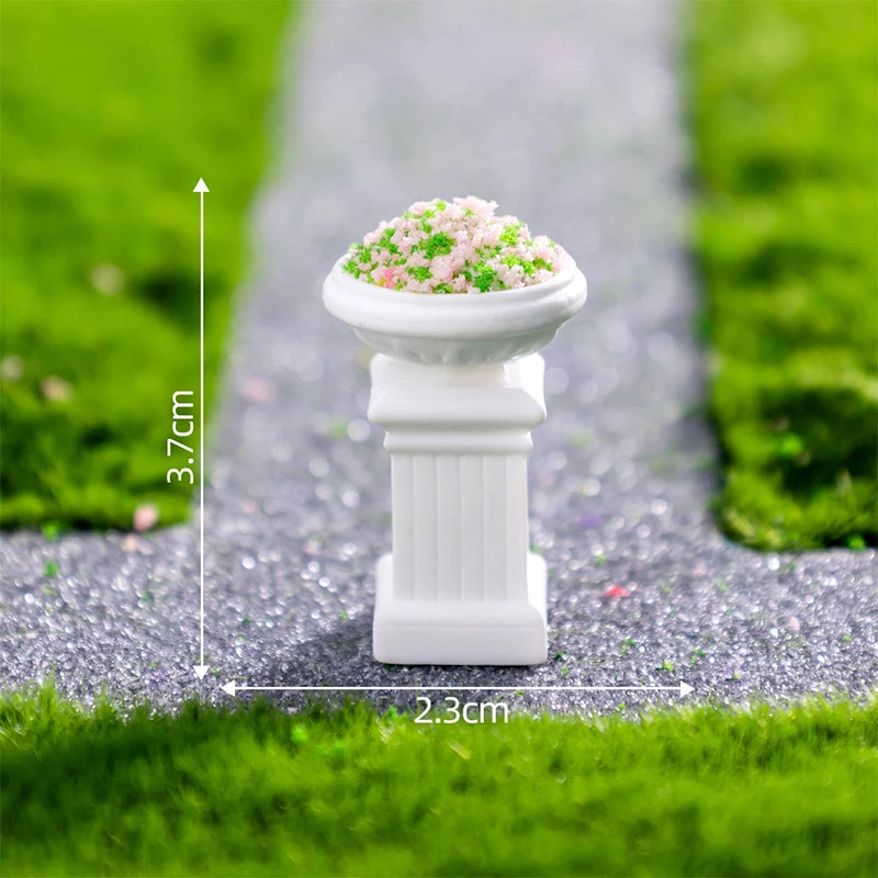 DIY Home Desktop Decorations  Simulation Flower Pot Plants Micro Landscape Figurine Miniature Mini Ornaments Resin Crafts Gifts