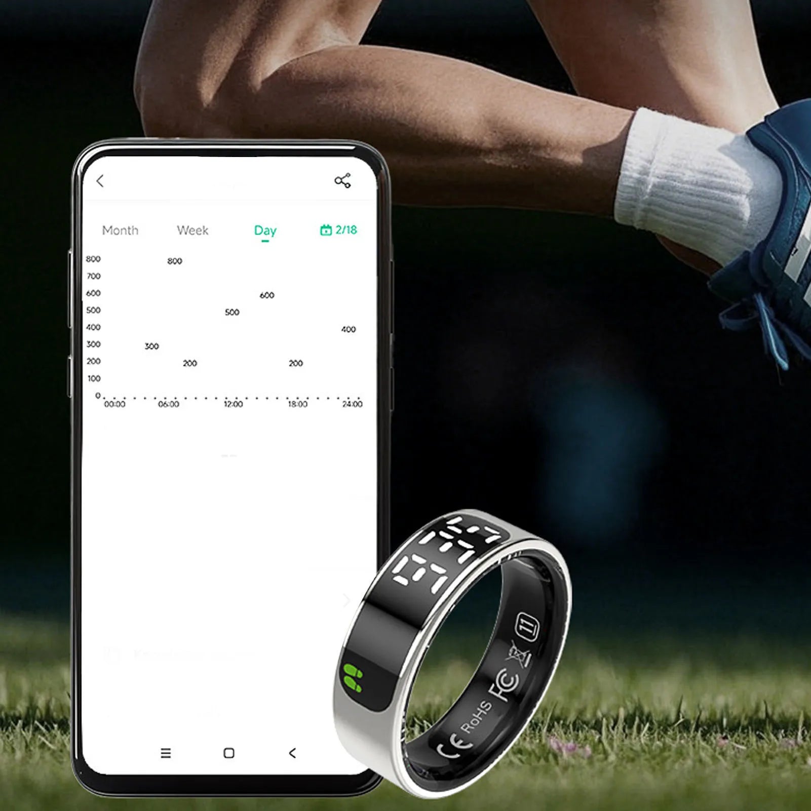 Smart  Sports Sleep Monitoring  Control Stainless Steel Health   with Display Screen Smart Health