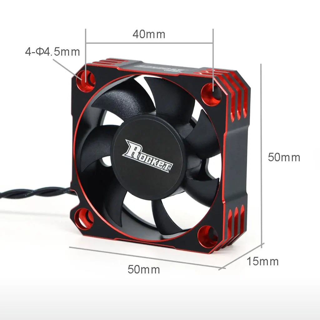 Rocket RC Fan 25mm 30mm 35mm 40mm 50mm SURPASS HOBBY Heat Dissipation Cooling Fan for For 1/10 1/8 Brushless Motor RC Car Part.