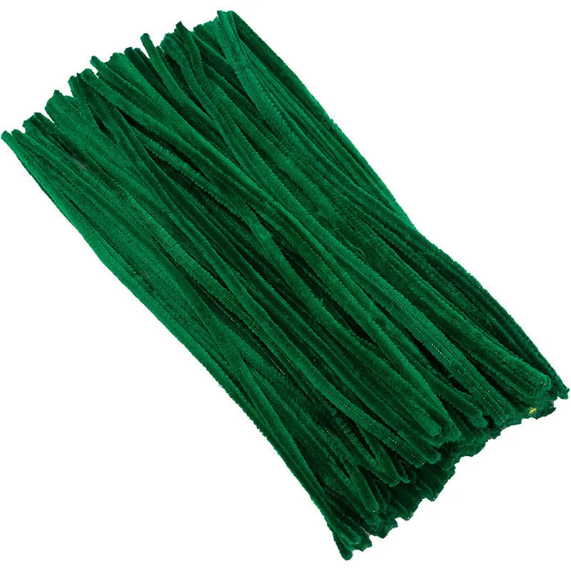 100/200/300/500/1000pcs DIY Plush Chenille Sticks Stem Pipe Cleaner HandCraft part for Spring Xmas Halloween Newyear Easter