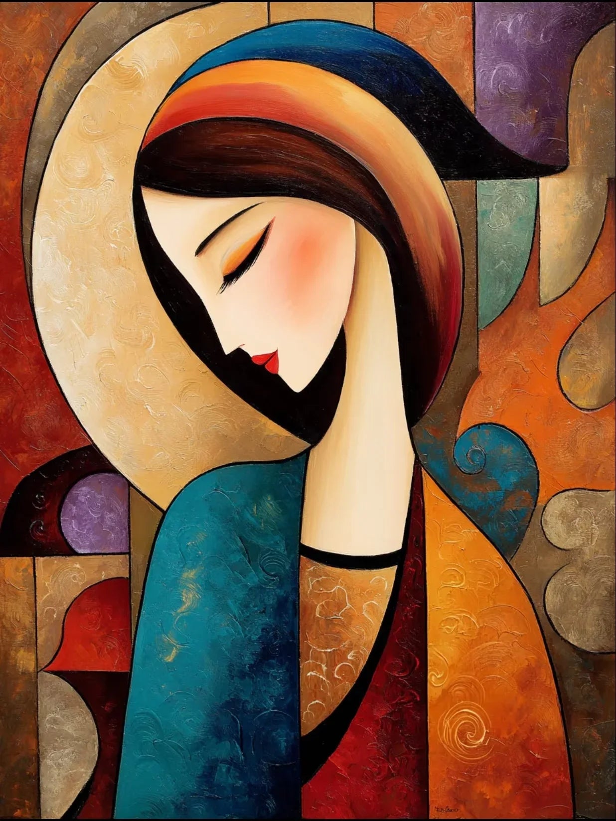Abstract Art Digital Oil Painting DIY Wall Painting Home Decoration Gift Friends Party Coloring Activity