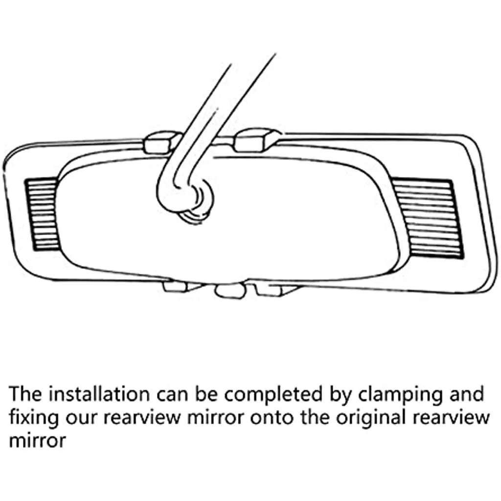 17" Vision Panoramic Rear View Mirror Day/Night Wide Angle Convex for Universal Car Truck SUV