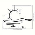 Sunrise & Art Chic, Minimalist Iron Wall Decor For Modern Home Aesthetics | Metal Wall Art | Housewarming Gifts | Wedding Gifts