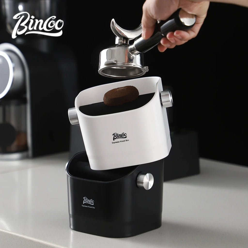 Bincoo Coffee Knock Box 0.8L Espresso Grounds Container Anti Slip Espresso Dump Bin Grind Beveled Barista Goods Cafe Accessories