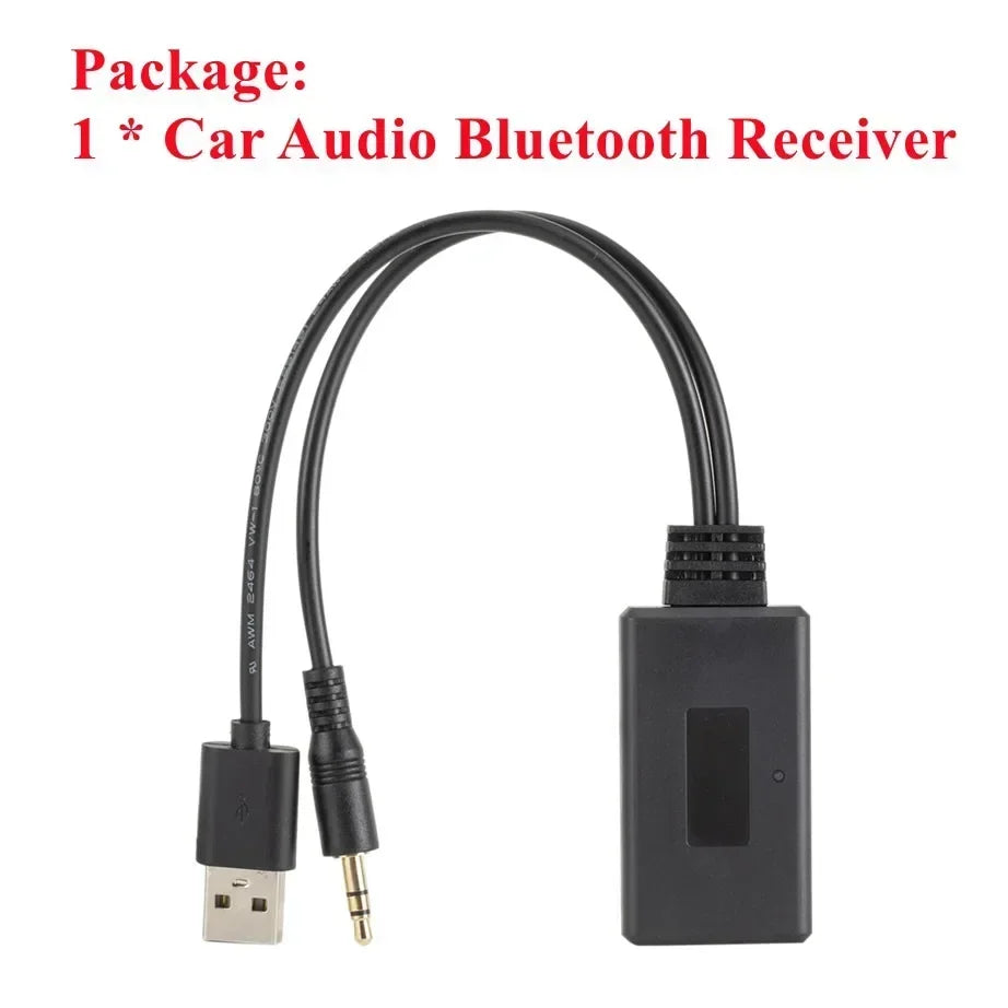 Bluetooth 5.0 Car Adapter Wireless Audio Receiver USB AUX 3.5mm Universal In-Car Music Player Stereo Sound System for Vehicles