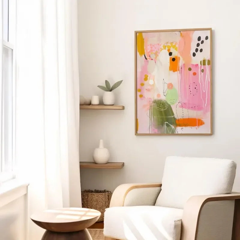 Modern Abstract Colourful Poster Minimalist Contemporary Artworks Canvas Painting Wall Art Fashion Living Room Home Decor Mural