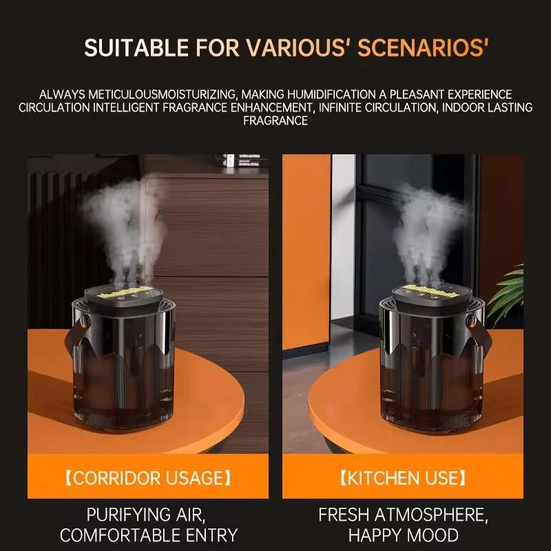 3000ML Humidifier Aroma Diffuser Home Atomizer Large Capacity 3 Spray Port USB Desktop Office Air humidificador with Night Light