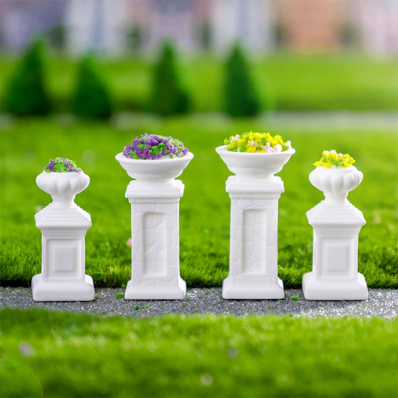 DIY Home Desktop Decorations  Simulation Flower Pot Plants Micro Landscape Figurine Miniature Mini Ornaments Resin Crafts Gifts